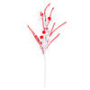 Photograph of 20" Red/White Candy Cane Pom Spray 6/Bag