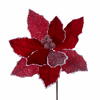 Photograph of 17" Red Glitter Petal Poinsettia 5/bag