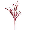 Photograph of 36" Red Berry Twig Glitr Spray 6/Bg