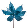 Photograph of 11" Turquoise Glitr Mesh Poinsettia 6/Bg