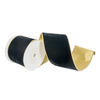 Photograph of 4"x10yd Black Velvet Gold Trim/Backing