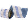 Photograph of 4"x5yd Denim Blue Velvet Champagne Jewel