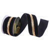 Photograph of 2.5"x5yd Black Velvet Gold Drop Jewel