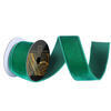 Photograph of 2.5"x10yd Green Velvet Dupion Ribbon