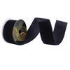 Photograph of 2.5"x10yd Black Velvet Dupion Ribbon