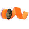 Photograph of 2.5"x10yd Orange Velvet Dupion Ribbon