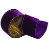 Photograph of 4"x10yd Plum Velvet Dupion Ribbon