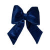 Photograph of 12" x 15" Plush Midnight Blue Velvet Bow