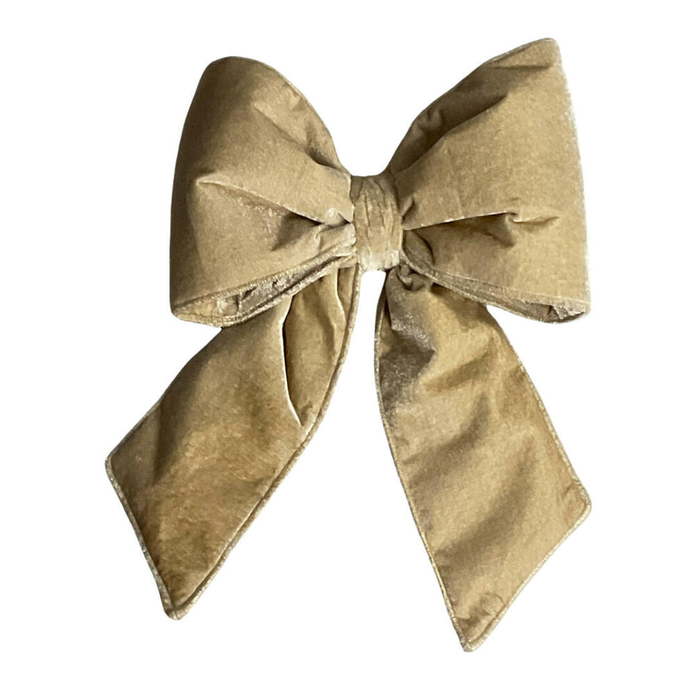 QTX17836 - Plush Champagne Velvet Bow | Vickerman