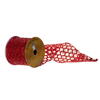 Photograph of 4"X10Y Red Glitter Sequin Net Ribbon