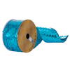 Photograph of 2.5"X10Y Turquse Rectangle Sequin Ribbon