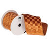 Photograph of 4"x10yd Mocha Velvet Checkered Satin