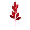 Photograph of 27.5" Red Metallic Leaf Gltr Spray 3/Bag