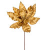 Photograph of 24" Gold Velvet Poinsettia 3/Bag