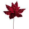 Photograph of 24" Burgundy Velvet Poinsettia 3/Bag