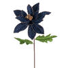 Photograph of 22" Midnight Blue Velvet Poinsettia 6/B