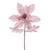 Photograph of 22" Pink Velvet Glitter Poinsettia 6/B