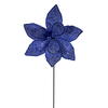 Photograph of 21.5" Blu Sequin Poinsettia 11" Flw 6/Bg