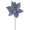 Photograph of 21.5" Pewter Poinsettia 12" Flower 6/Bag