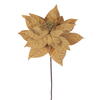 Photograph of 21.5" Gold Poinsettia 12" Flower 6/Bag