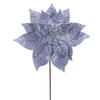 Photograph of 21.5" Pewter Poinsettia 12" Flower 6/Bag