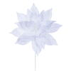 Photograph of 21.5" White Poinsettia 18" Flower 2/Bag
