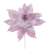 Photograph of 21.5" Pink Poinsettia 18" Flower 2/Bag