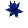 Photograph of 21.5" Blue Poinsettia 12" Flower 6/Bag