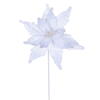 Photograph of 21.5" White Poinsettia 12" Flower 6/Bag