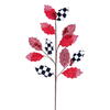 Photograph of 26" Red/White/Black Leaf Spray 4/Bg