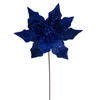 Photograph of 20" Blue Velvet Striped 10" Flower 3/Bag