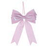 Photograph of 15"x11" Pink Velvet Bow 2 Tail Clip 3/Bg