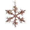 Photograph of 6.5" Rose Gold Twig Snowflake Orn 6/Bag