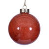 Photograph of 4" Rustic Orange Ball Ornament 3/Bag