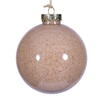 Photograph of 4" Beige Ball Ornament 3/Bag