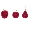 Photograph of 3.5"-4.5" Red Beaded Fruit 3/Assorted