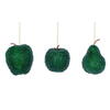 Photograph of 3.5"-4.5" Green Beaded Fruit 3/Assorted