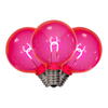 Photograph of G50 Transp Filament Pink Bulb .6W 25/Bag