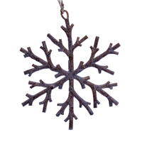 Frosted Twig Snowflake Ornament