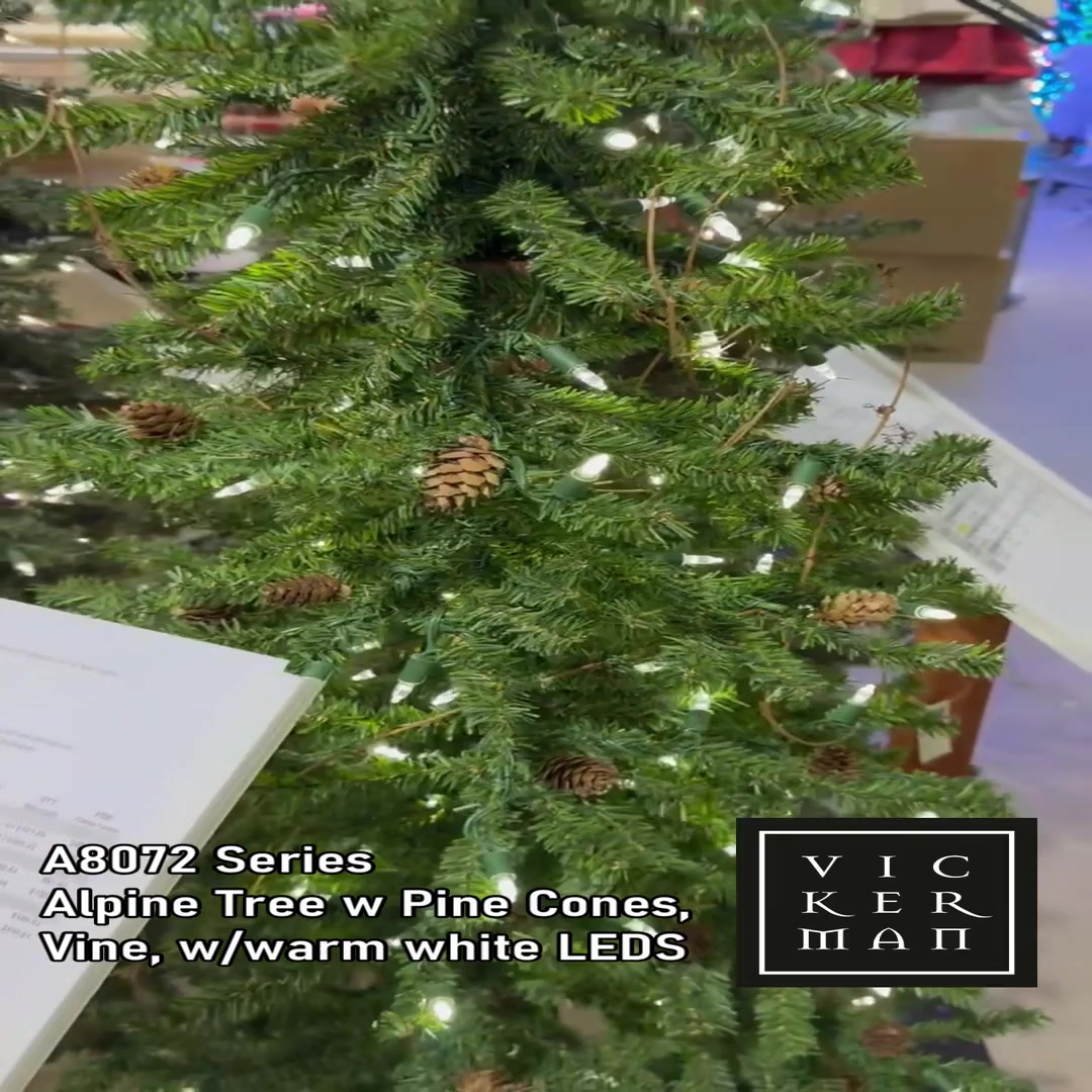 A807260 - Alpine with Pine Cones \u0026 Vine Alpine Tree, image size:1080x1080